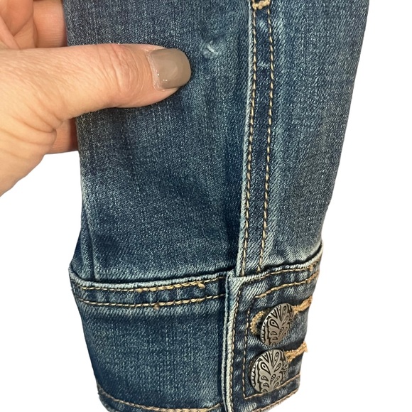 PRANA Jean Jacket Distressed Size Medium - Picture 8 of 9